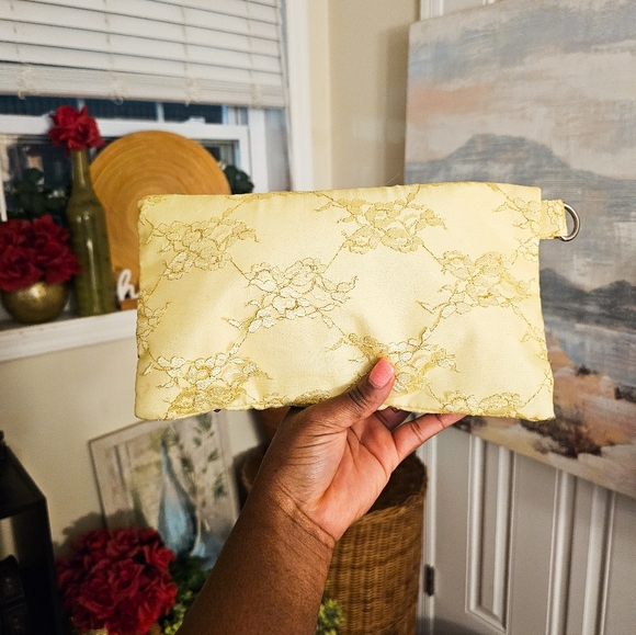 ASOS Yellow Multicolor Sequin & Rhinestone Embroidered Folded Clutch - Picture 15 of 15